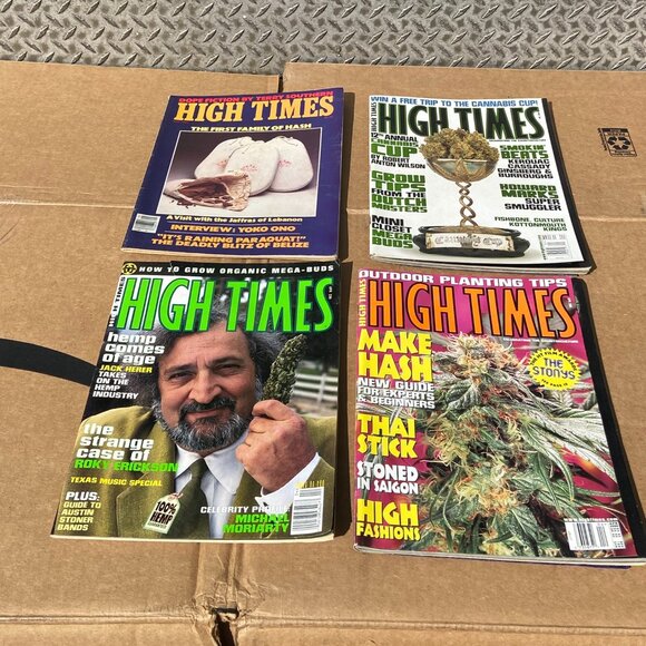 Lot Of 4 Vintage High Times Magazines - Picture 1 of 8